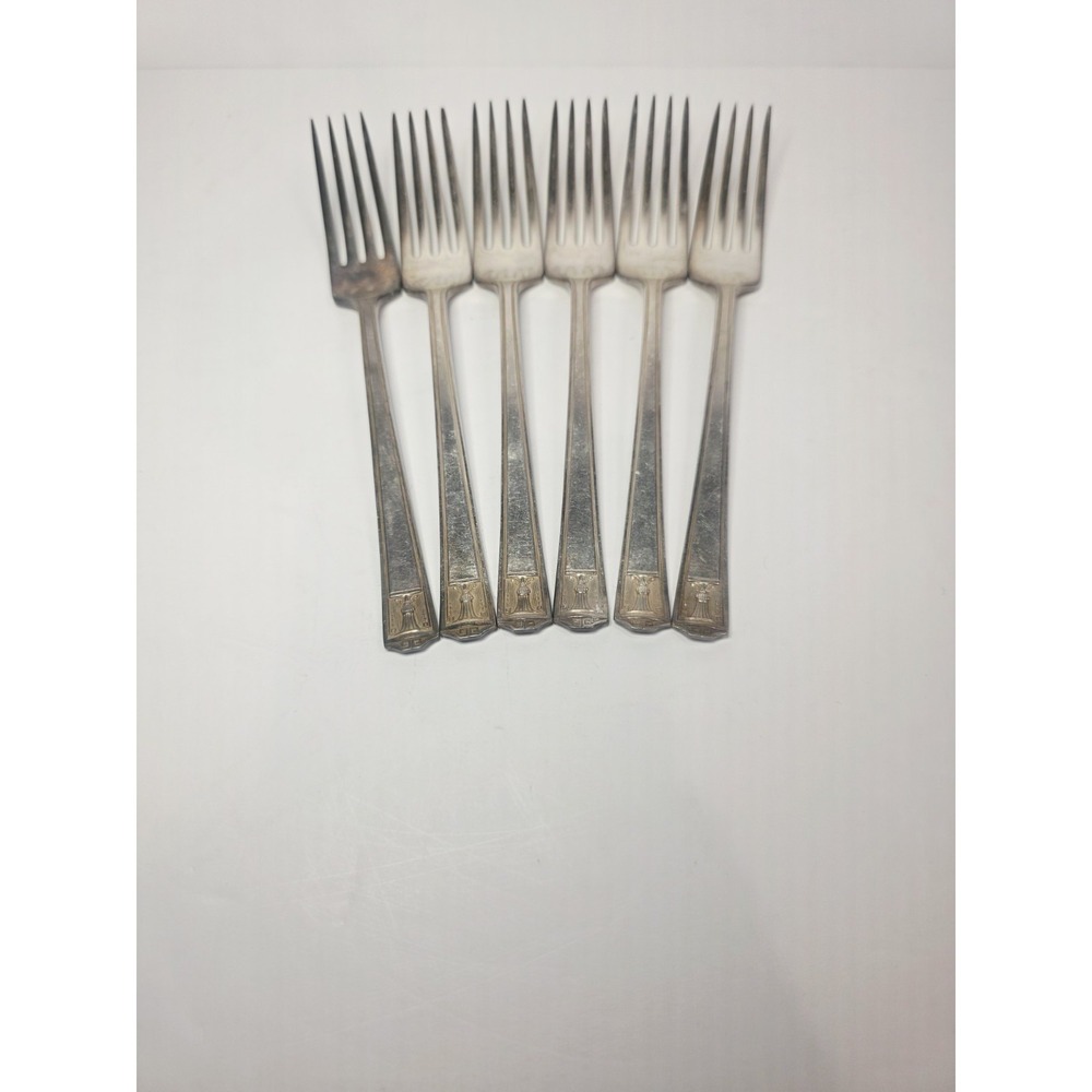 1923 Century Silver plate International Silver Holmes & Edwards 6 dinner Forks